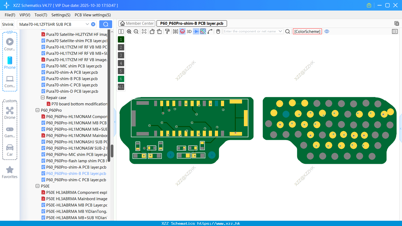 Huawei P60_P60Pro-shim-B PCB Layer
